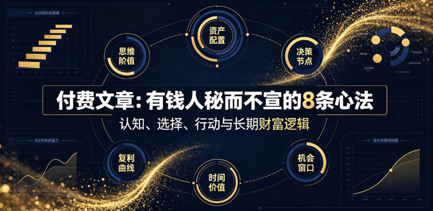 有钱人秘而不宣的8条心法：守业智慧与财富格局提升指南