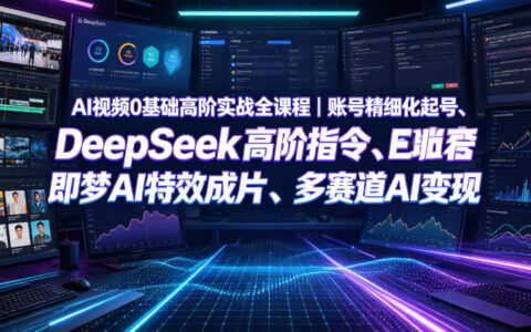 AI短视频0基础变现课：DeepSeek+即梦AI高阶指令与矩阵起号