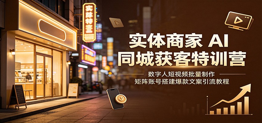 实体商家AI同城获客:数字人短视频批量制作与矩阵账号引流教程 实体商家AI同城获客:数字人短视频批量制作与矩阵账号引流教程