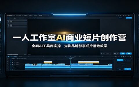 一人工作室AI商业短片实战课：光影叙事+全套工具库接单变现