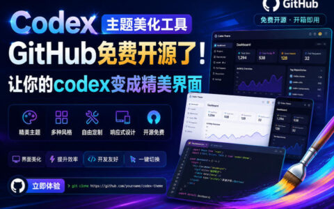 Codex Dream Skin免费开源！无需改包让Codex界面秒变精美壁纸