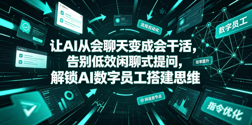 让AI从聊天变干活:数字员工搭建思维,告别低效提问提升生产力 让AI从聊天变干活:数字员工搭建思维,告别低效提问提升生产力