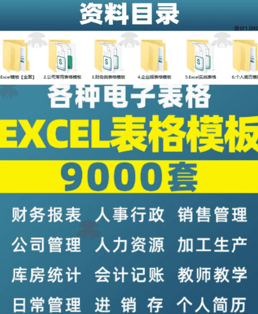 自费900步骤0+套Excel模板合集！分类清晰含简历，职场办公必备素材
