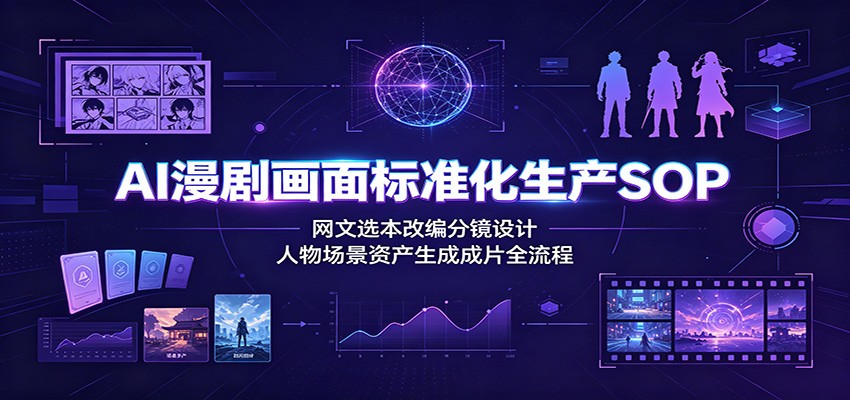 AI漫剧SOP全流程:网文选本改编分镜设计到成片交付 AI漫剧SOP全流程:网文选本改编分镜设计到成片交付