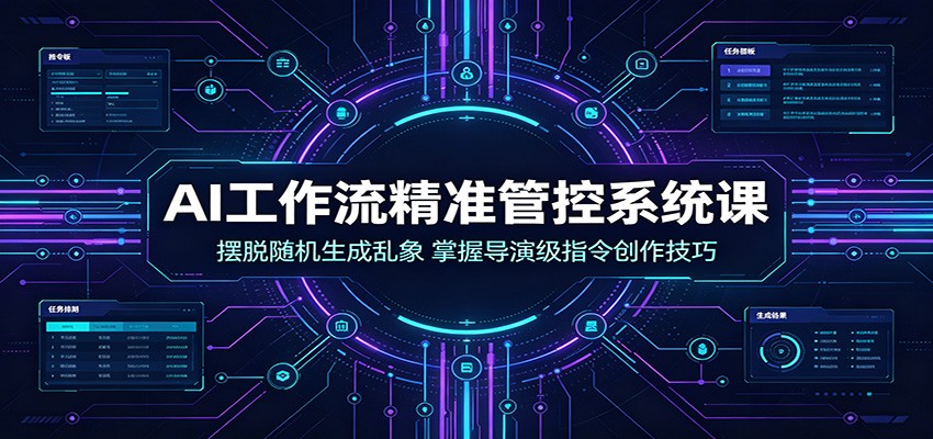 AI工作流系统课：导演级指令精准控，告别随机生成乱象