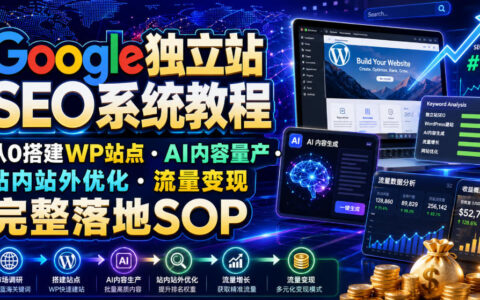 Google独立站SEO系统教程：从0搭建WP站点到AI内容变现完整SOP