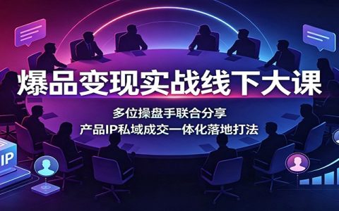 爆品变现实战大课：操盘手揭秘IP私域成交一体化落地打法