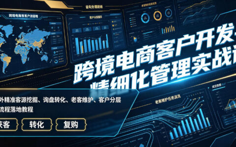 跨境电商客户开发实战课：精准获客+询盘转化+分层管理全流程