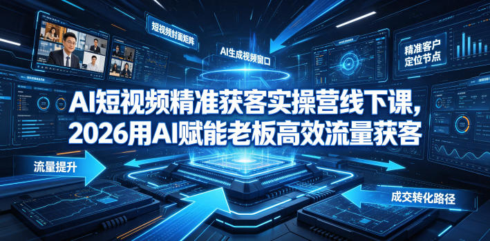 AI短视频精准获客实操营：老板用AI高效流量变现课