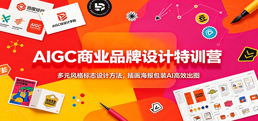 AIGC商业品牌设计特训营：多元Logo插画包装AI高效出图