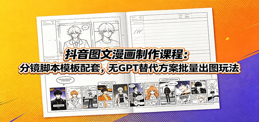 抖音图文漫画制作课:分镜脚本模板+无GPT批量出图玩法 抖音图文漫画制作课:分镜脚本模板+无GPT批量出图玩法