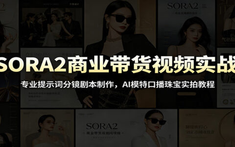 SORA2带货视频教程：AI模特口播珠宝实拍与提示词分镜制作
