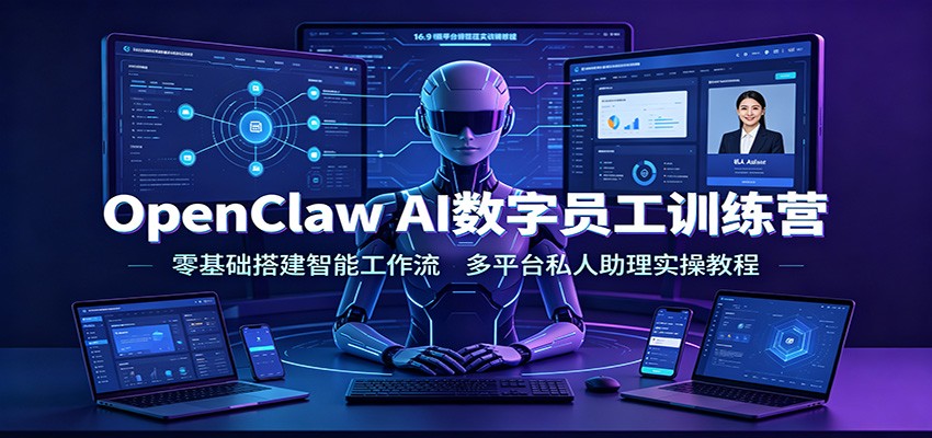 OpenClaw AI数字员工训练营：零基础搭建微信飞书智能工作流实操