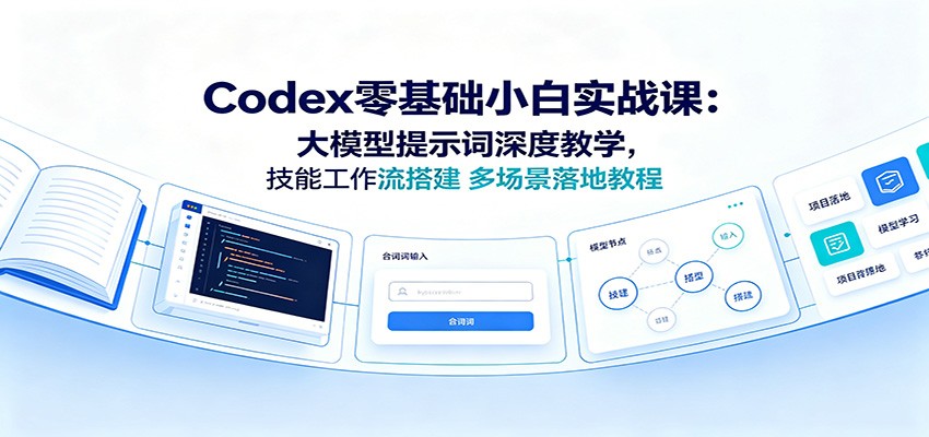 Codex零基础实战课:大模型提示词+Obsidian工作流多场景落地 Codex零基础实战课:大模型提示词+Obsidian工作流多场景落地