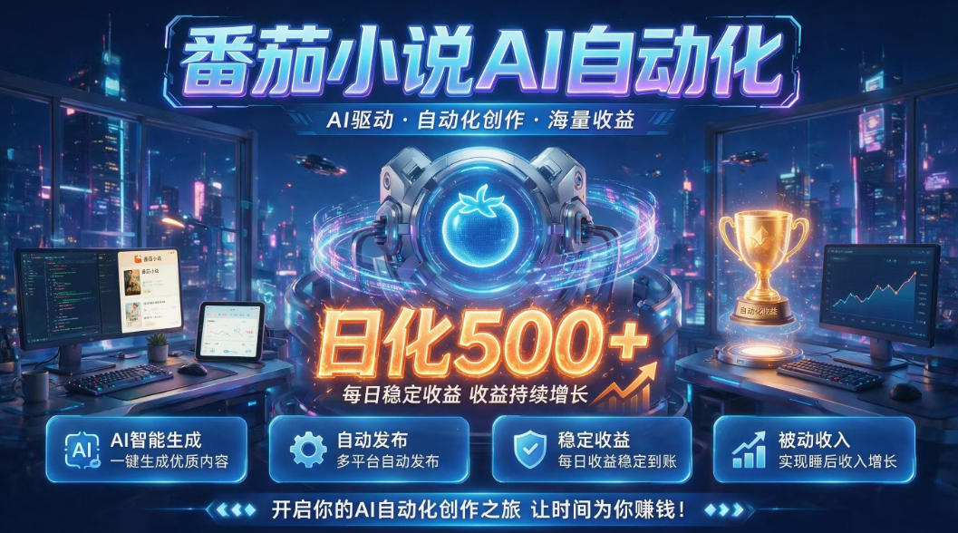 小白可做番茄AI副业，居家轻创业变现500方法，普通人线上增收
