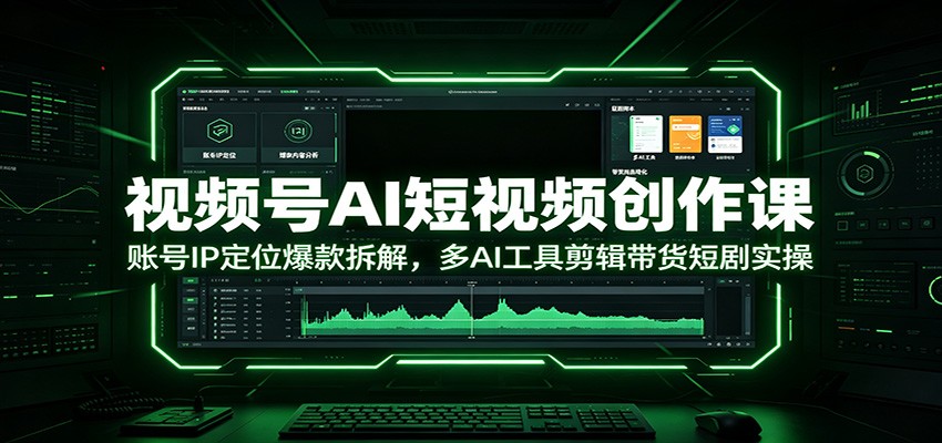 视频号AI短视频课：IP定位爆款拆解，剪映豆包即梦带货短剧实操
