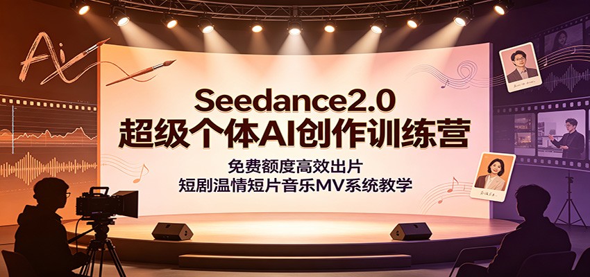 Seedance2.0训练营：零基础用免费额度做AI短剧温情短片音乐MV
