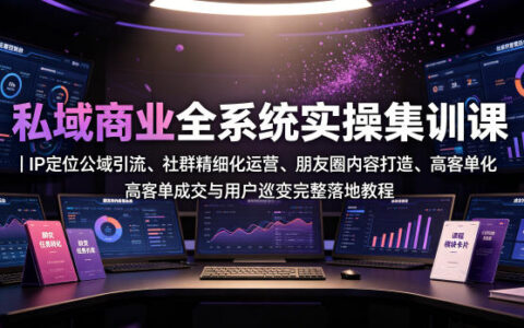 私域商业全系统实操课：IP定位+社群运营+高客单成交裂变教程