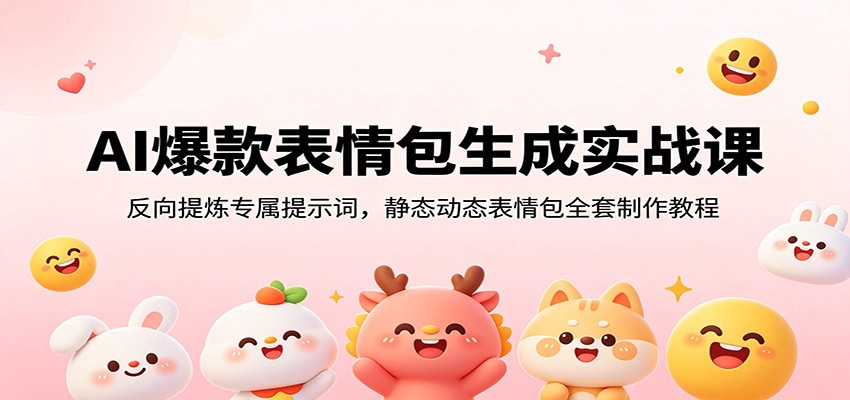 AI表情包实战课：反推提示词+静态动态全套制作教程