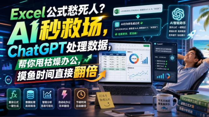 Excel公式愁死人？AI秒救场，ChatGPT处理数据，让你办公效率翻倍