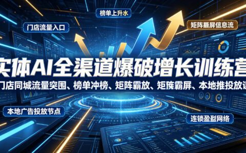 实体AI全渠道爆破增长训练营：门店同城流量突围与连锁复制实战课