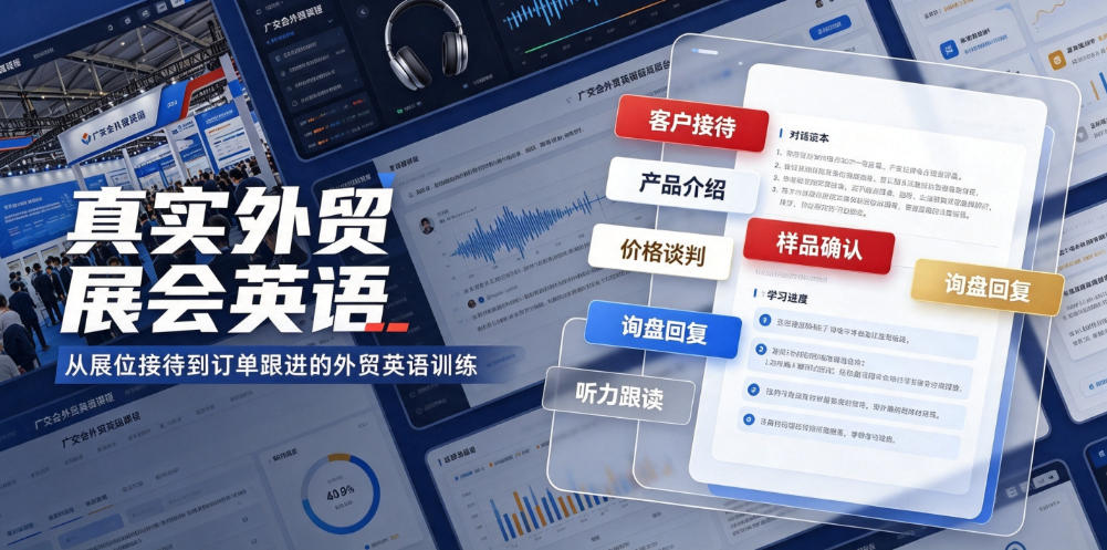 真实外贸展会英语口语听力突击课,广交会商务谈判实战音频 真实外贸展会英语口语听力突击课,广交会商务谈判实战音频