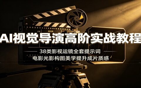 AI视觉导演实战：38种影视运镜提示词，电影光影构图提升成片质感