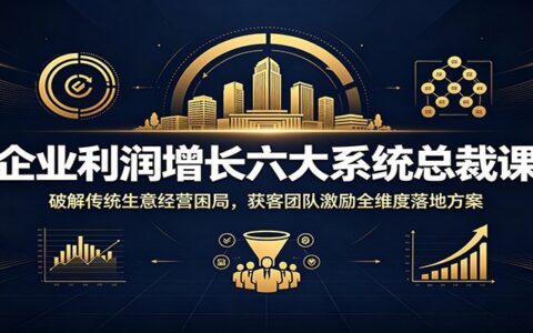 企业利润增长六大系统总裁课：破解获客难与团队激励的落地实战方案
