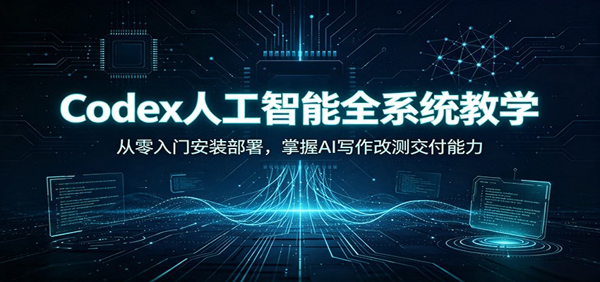 Codex人工智能全系统教学：从零入门到部署，掌握AI写作改测交付全技能