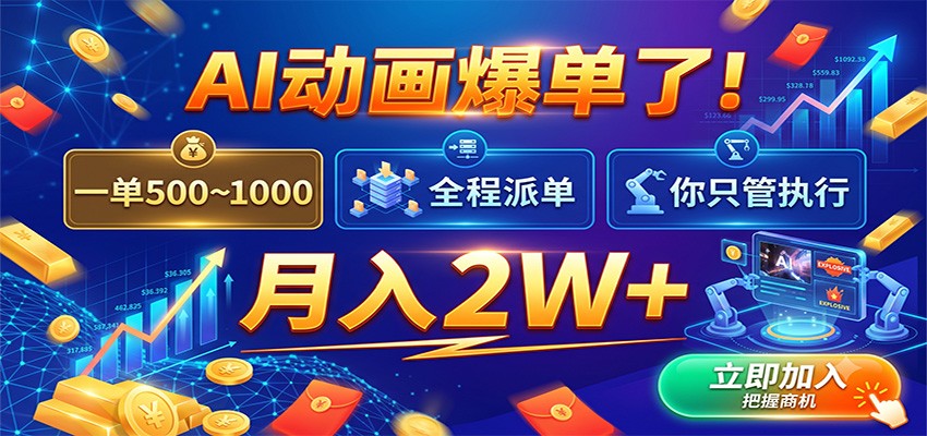 2026 AI动画副业变现2W+，微课参赛视频接单新风口