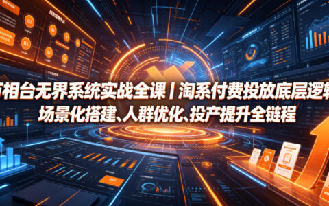 万相台无界系统实战课｜淘系付费投放与人群优化全链路教程