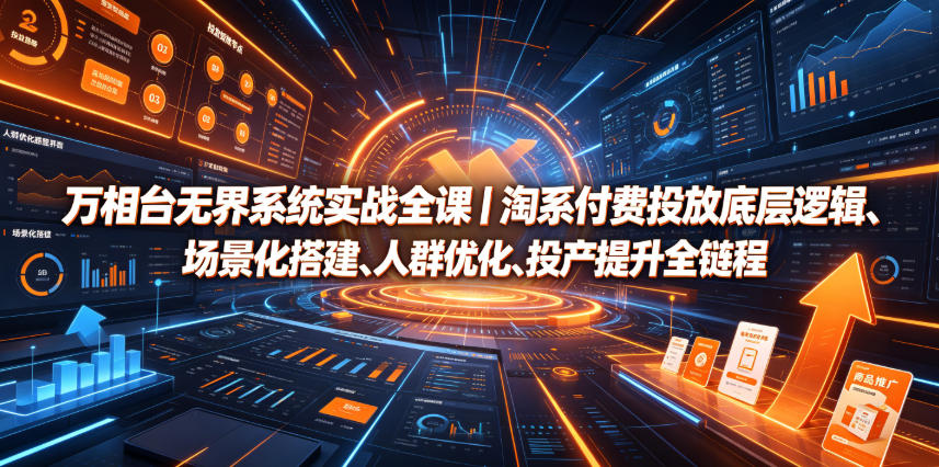 万相台无界系统实战课｜淘系付费投放与人群优化全链路教程