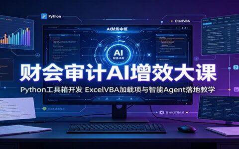 财会审计AI实战课：Python+ExcelVBA+智能Agent自动化办公