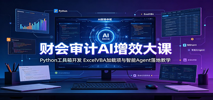 财会审计AI实战课:Python+ExcelVBA+智能Agent自动化办公 财会审计AI实战课:Python+ExcelVBA+智能Agent自动化办公