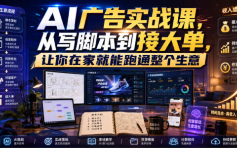 AI广告实战课：从写脚本到接大单，在家跑通广告生意【双语字幕】