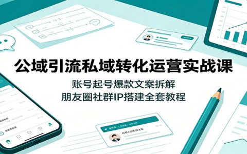 公域私域联动运营课：爆款文案拆解+IP搭建+流量变现全流程