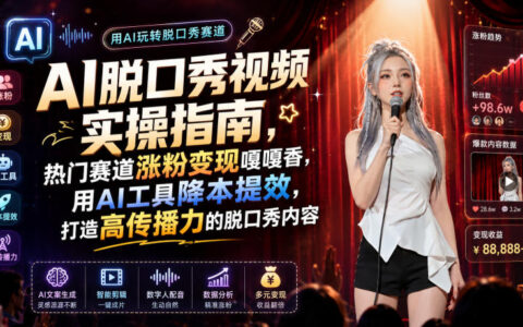 AI脱口秀视频实操：用Lovart工具降本提效，零基础起号变现全攻略