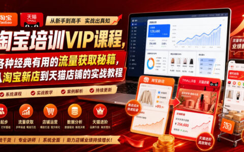 淘宝培训VIP课程：流量获取与爆款打造实战秘籍（7月更新）