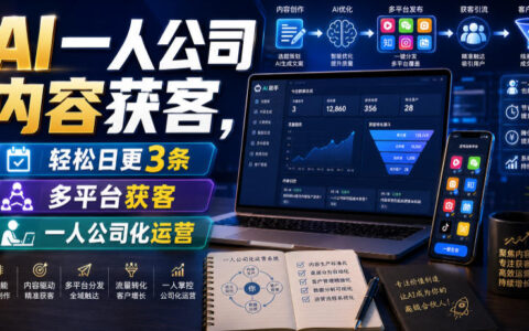 AI一人公司内容获客：日更3条爆款，用Obsidian+AI提效
