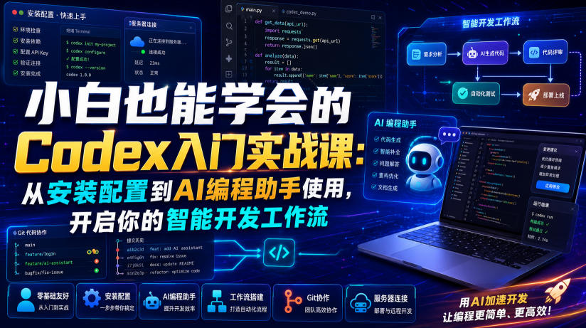 小白也能学会的Codex入门实战：从安装配置到AI编程助手使用