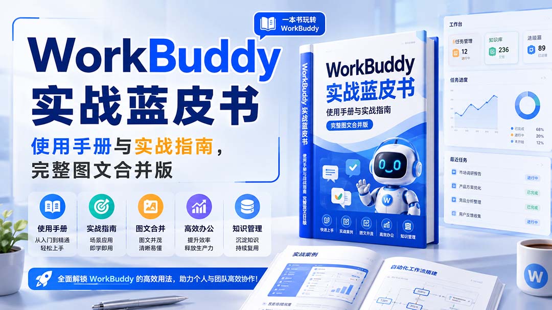 WorkBuddy实战蓝皮书：从安装到多Agent团队，附图文使用手册与案例