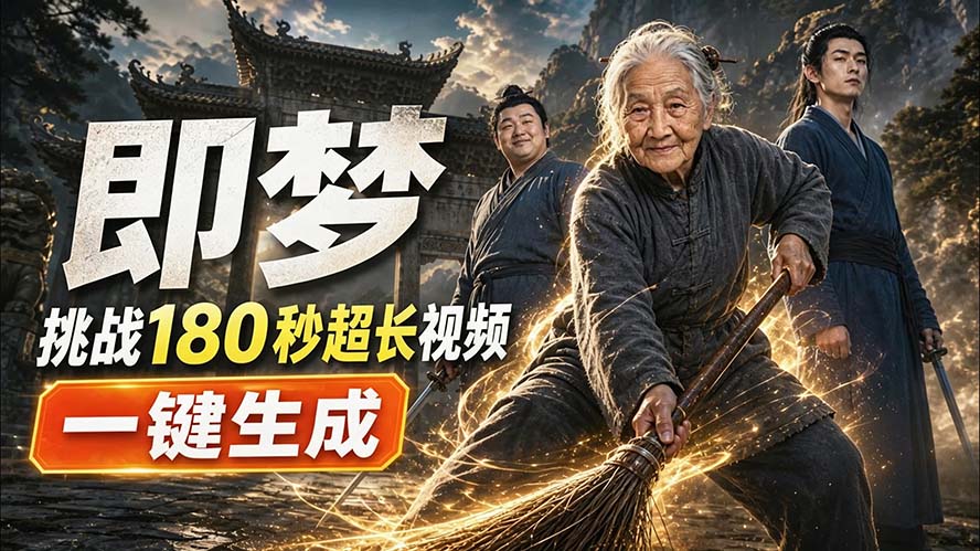 即梦180秒超长视频教程，一键生成3分钟仙侠电影完整流程
