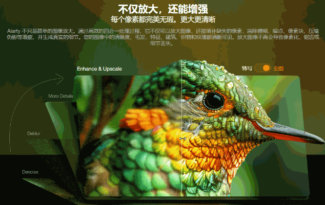 Win/Mac双端！Aiarty Image Enhancer老照片修复无损放大，模糊图片变高清4K/8K