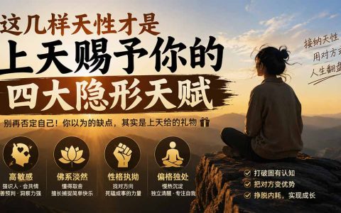高敏感、佛系、执拗、独处不是缺点，而是你的四大隐形天赋