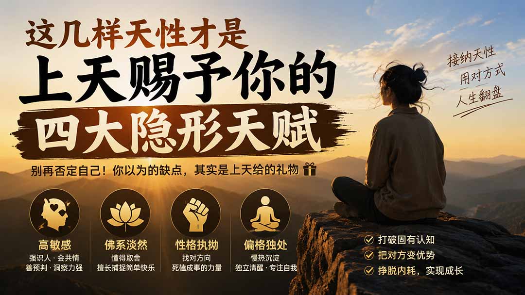 高敏感、佛系、执拗、独处不是缺点，而是你的四大隐形天赋