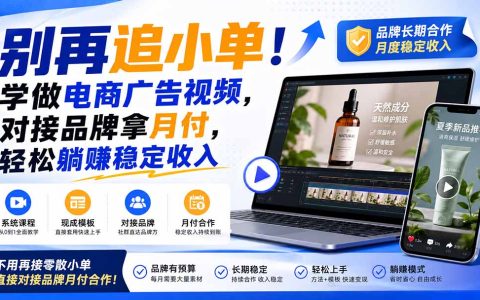 别再追小单！学做电商广告视频，对接品牌拿月付，轻松躺賺稳定收入【原创双语字幕】