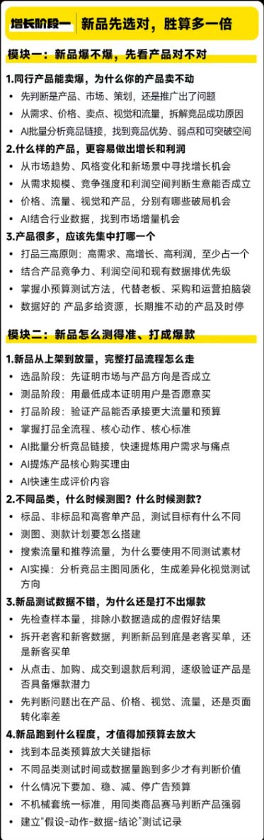 天猫淘宝高利润增长课杭州线下8月22-24日，新品打爆与广告放大实操