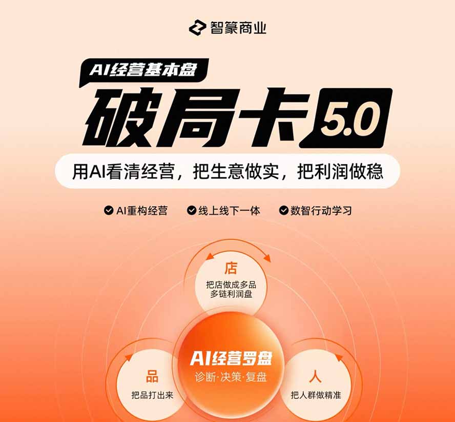 淘宝天猫2026破局卡5.0：AI数智化经营+线上线下一体化，电商老板稳定利润实战课