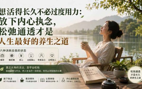 想活得长久不必过度用力：放下执念，松弛通透才是最好的养生