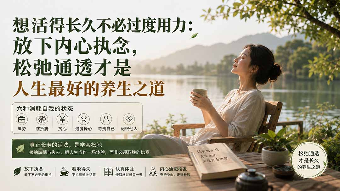 想活得长久不必过度用力：放下执念，松弛通透才是最好的养生